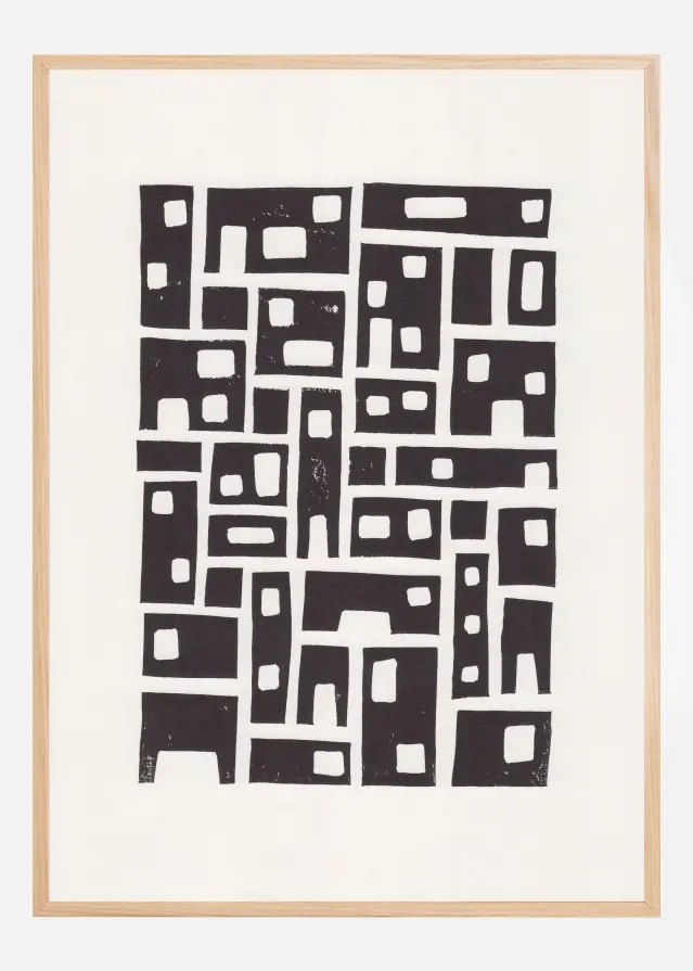 City / Lino Print Juliste