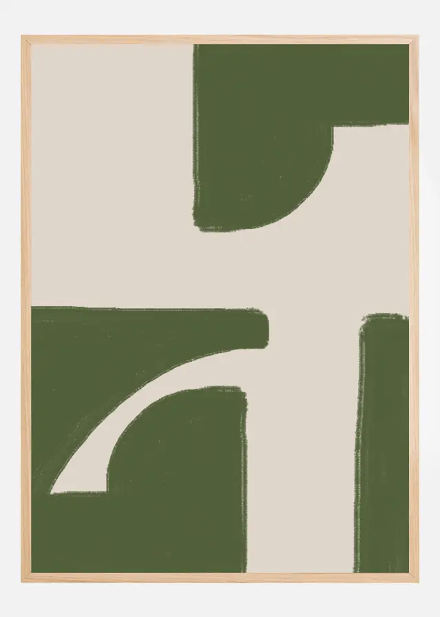 Green Beige Modern Juliste