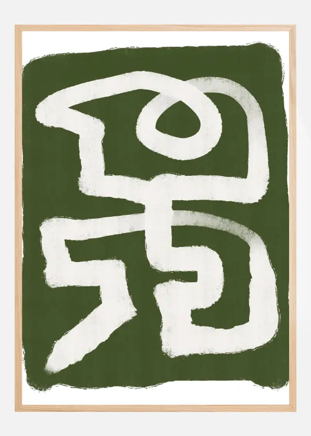 Abstract Green Line Juliste