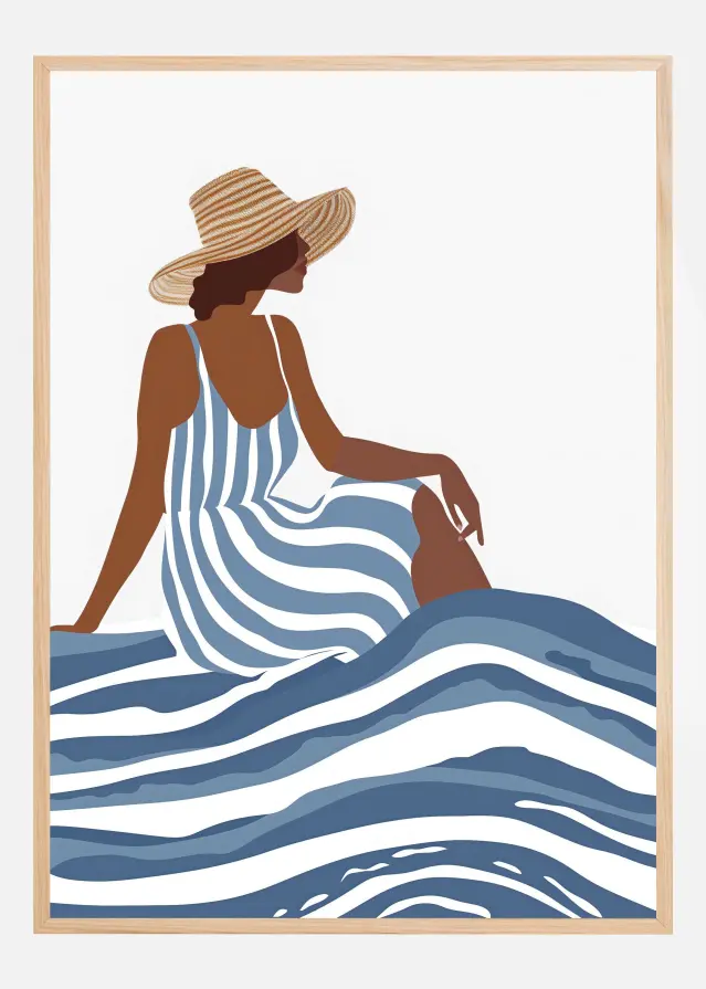 The Girl In the Striped Dress Juliste