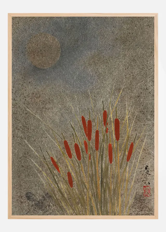 Japanese Grass Field At Night (1807a1891) Full Juliste