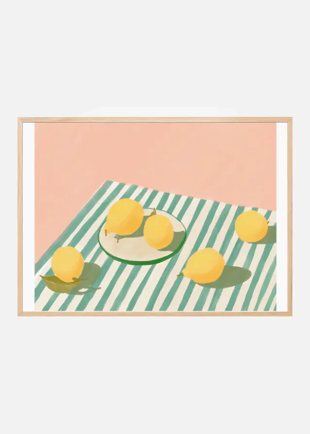 Lemons and stripes Juliste