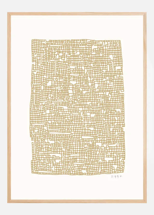 Grid Dark Oker Juliste