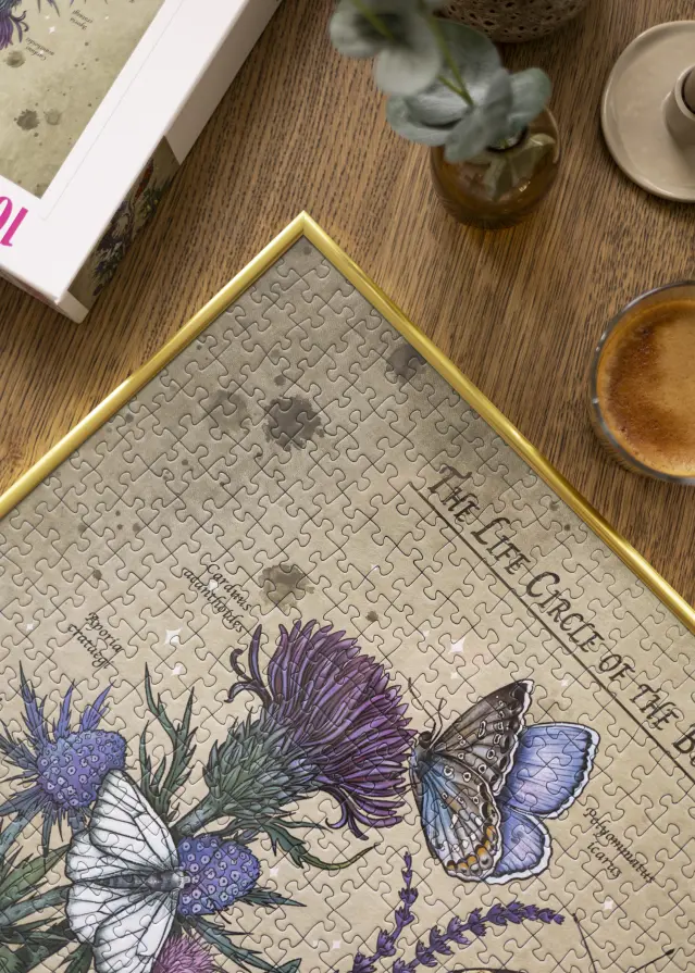 Palapelikehys Kullanvärinen 50x70 cm