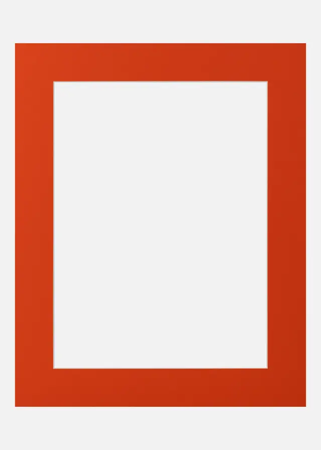Passepartout Deep Orange (Valkoinen keskus) 15x20 cm (9x14)
