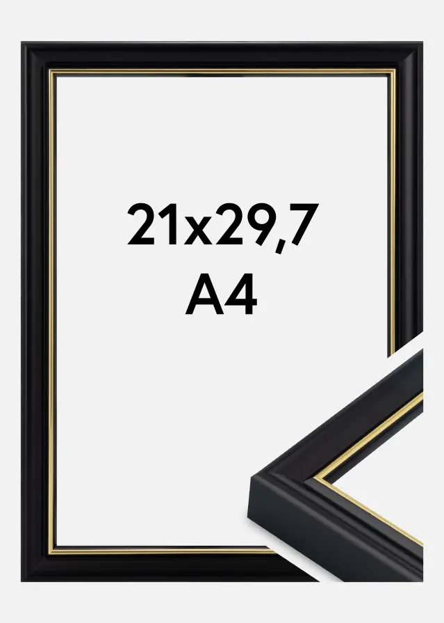Kehys Canterbury Akryylilasi Musta 21x29,7 cm (A4)