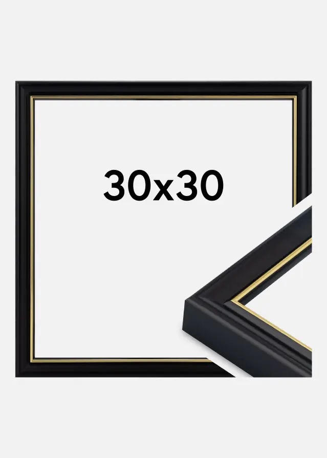 Kehys Canterbury Akryylilasi Musta 30x30 cm