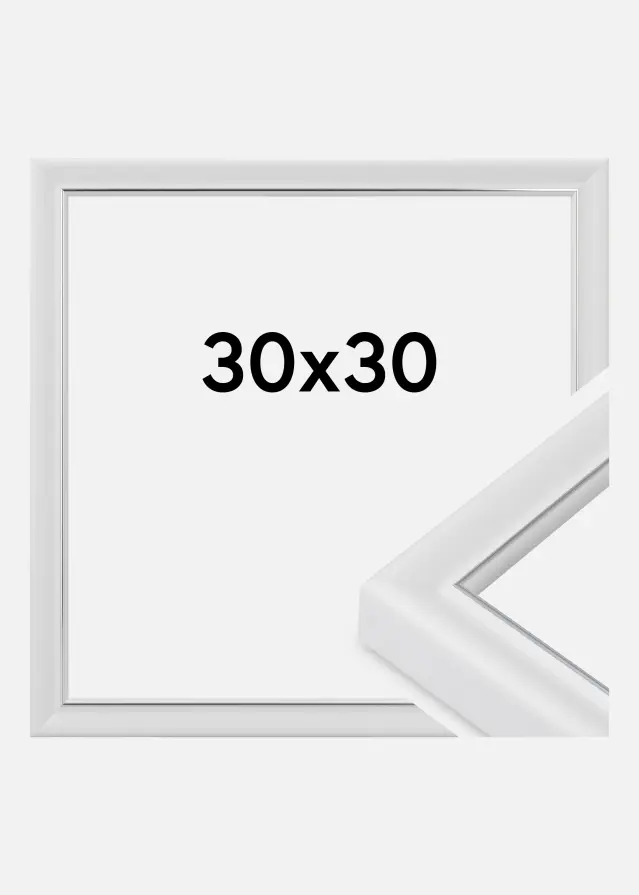 Kehys Canterbury Akryylilasi Valkoinen 30x30 cm