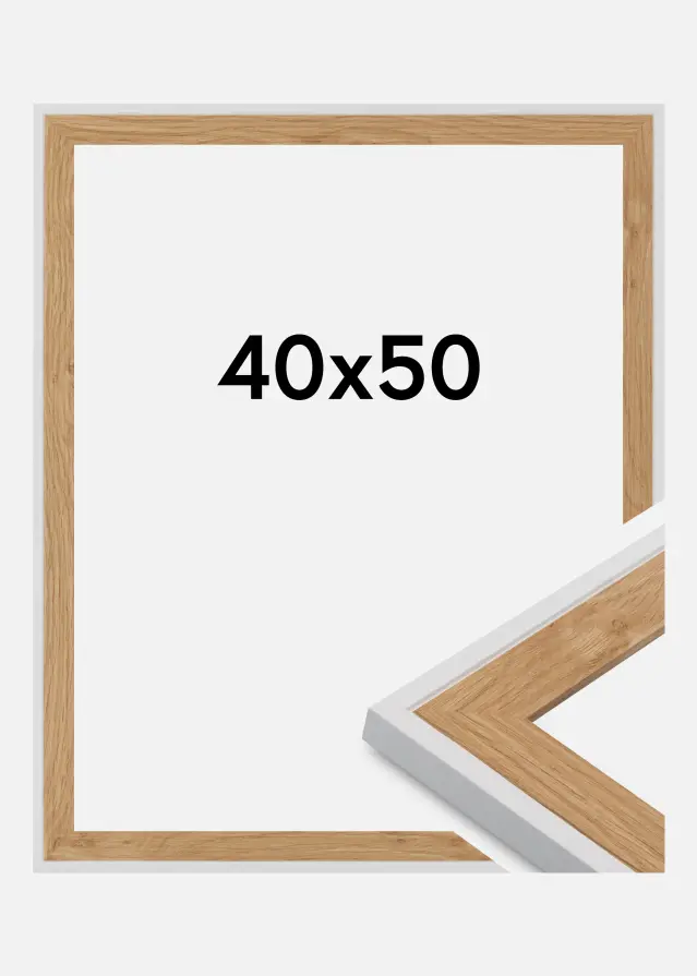 Kehys Clearline Akryylilasi Valkoinen 40x50 cm