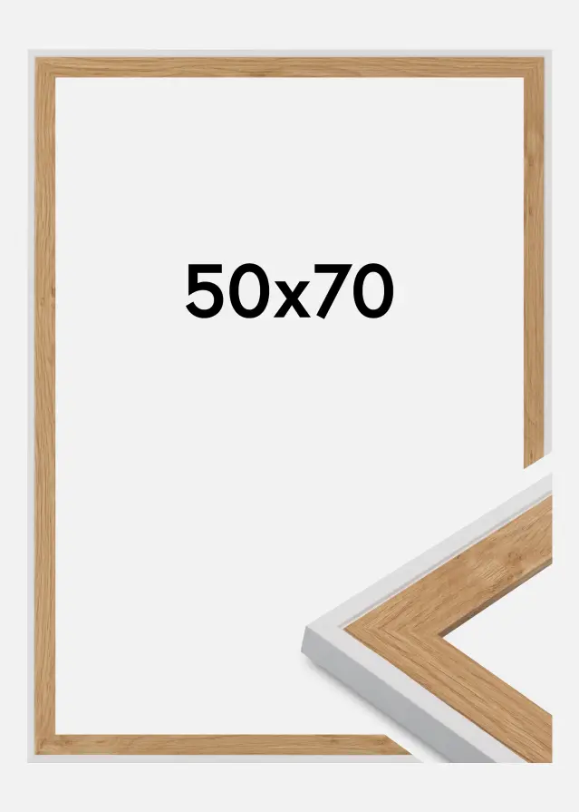 Kehys Clearline Akryylilasi Valkoinen 50x70 cm