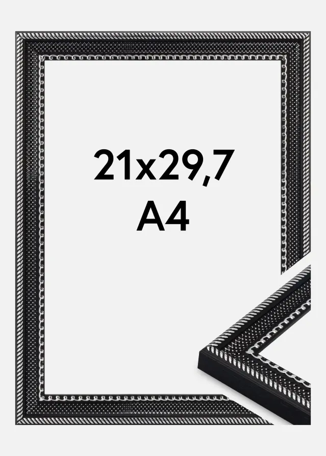 Kehys Trellis Akryylilasi Musta 21x29,7 cm (A4)