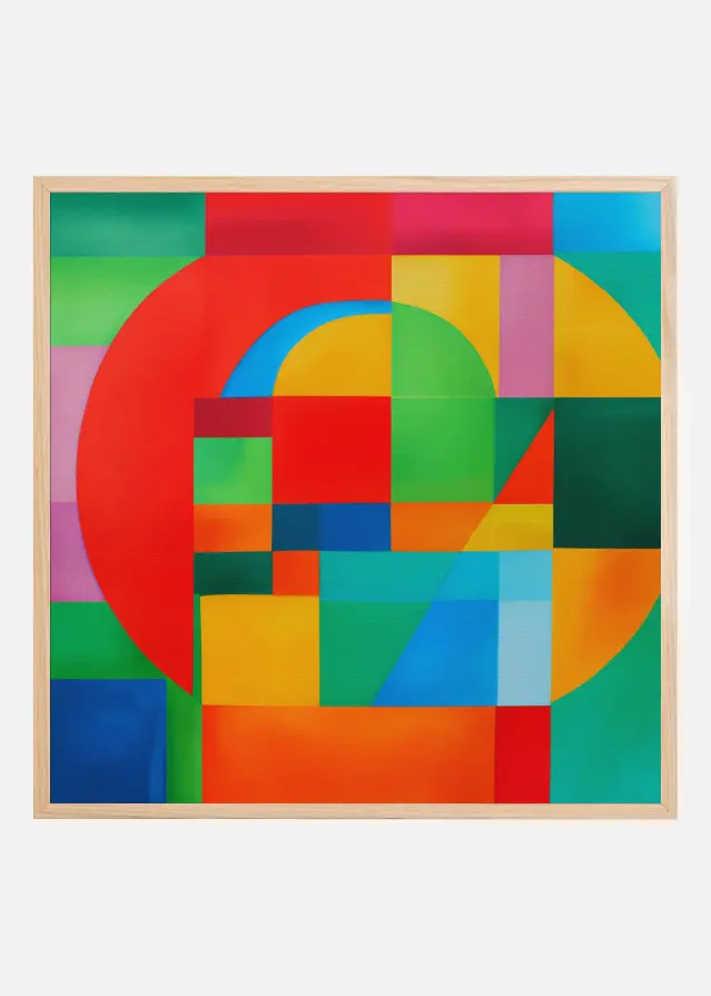 Vivid Geometric Dance Juliste