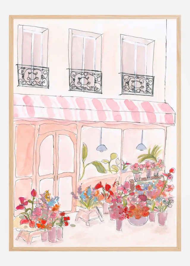 Pink Flower Shop Juliste