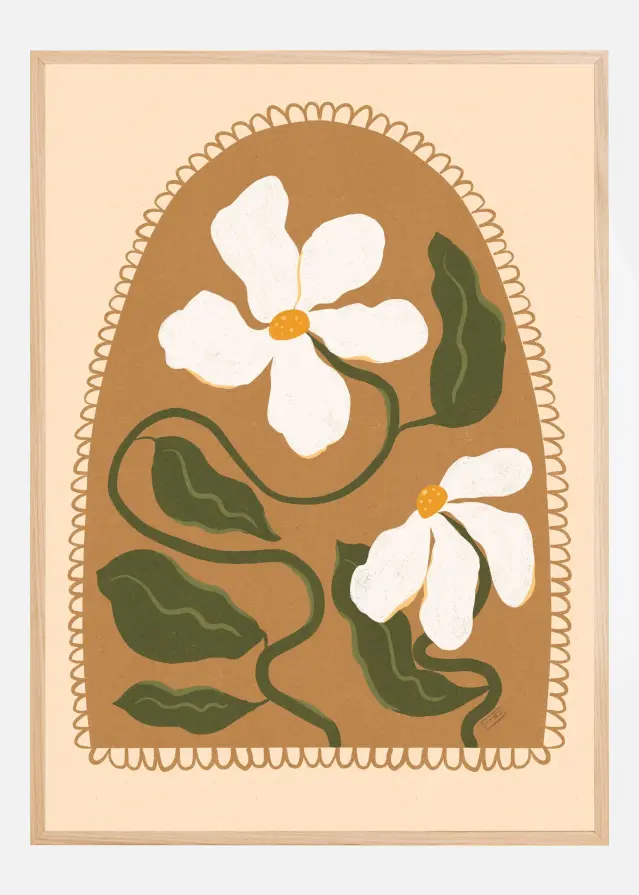 Greek Inspired Boho Flowers Juliste