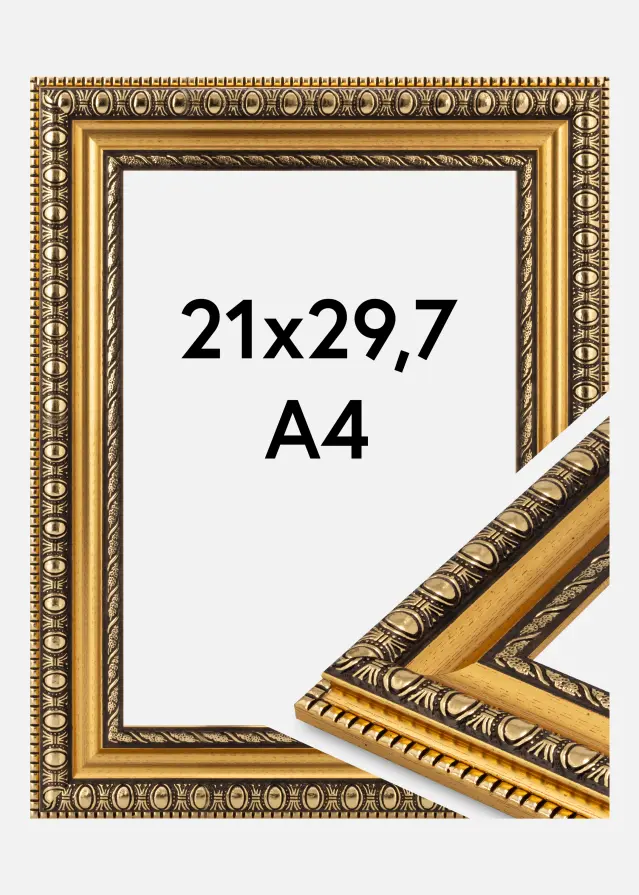 Kehys Ornato Akryylilasi Kulta 21x29.7 cm (A4)