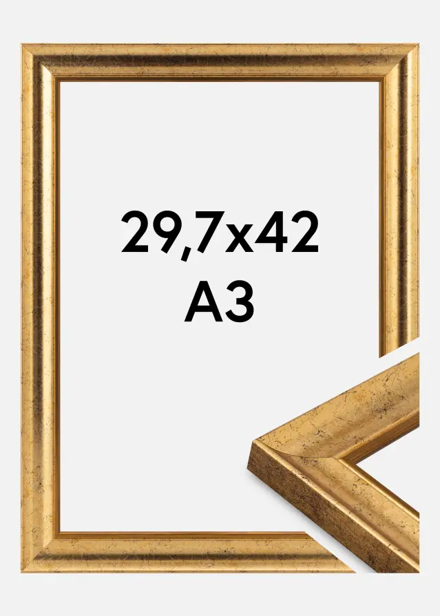 Kehys Conca Akryylilasi Kulta 29.7x42 cm (A3)