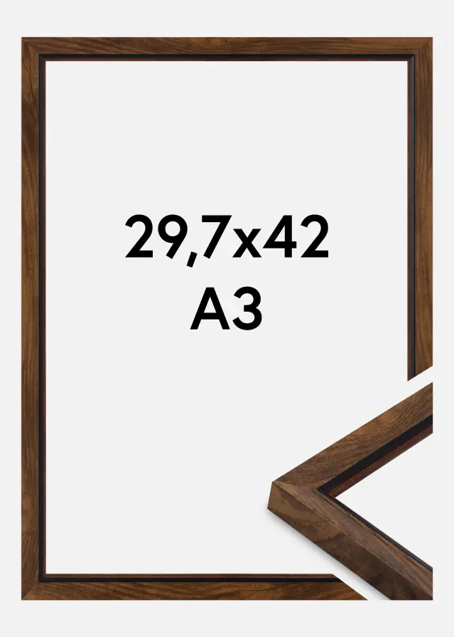 Kehys Obsidian Akryylilasi Pähkinä 29.7x42 cm (A3)