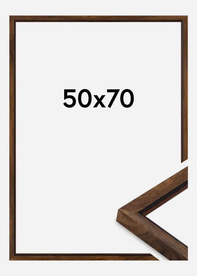 Kehys Obsidian Akryylilasi Pähkinä 50x70 cm