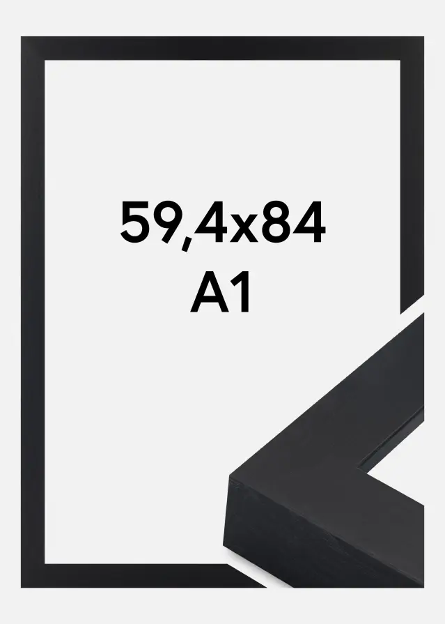 Kehys Wells Akryylilasi Musta 59.4x84 cm (A1)