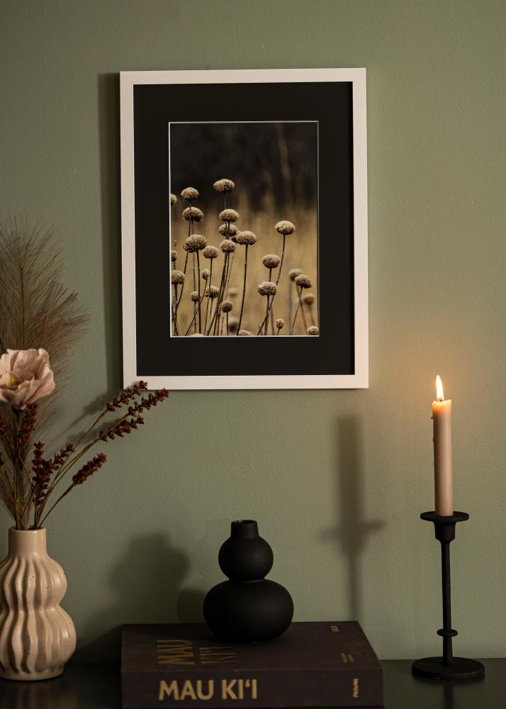 Kehys Selection Valkoinen 70x100 cm - Passepartout Musta 62x93 cm