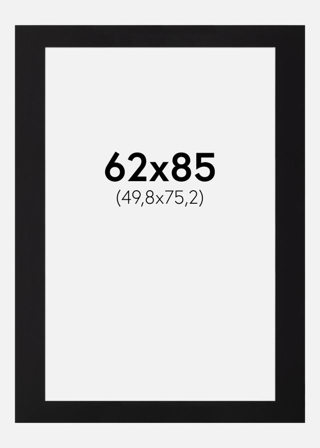 Paspatuuri Musta Standard (Valkoinen Keskus) 62x85 cm (49,8x75,2)