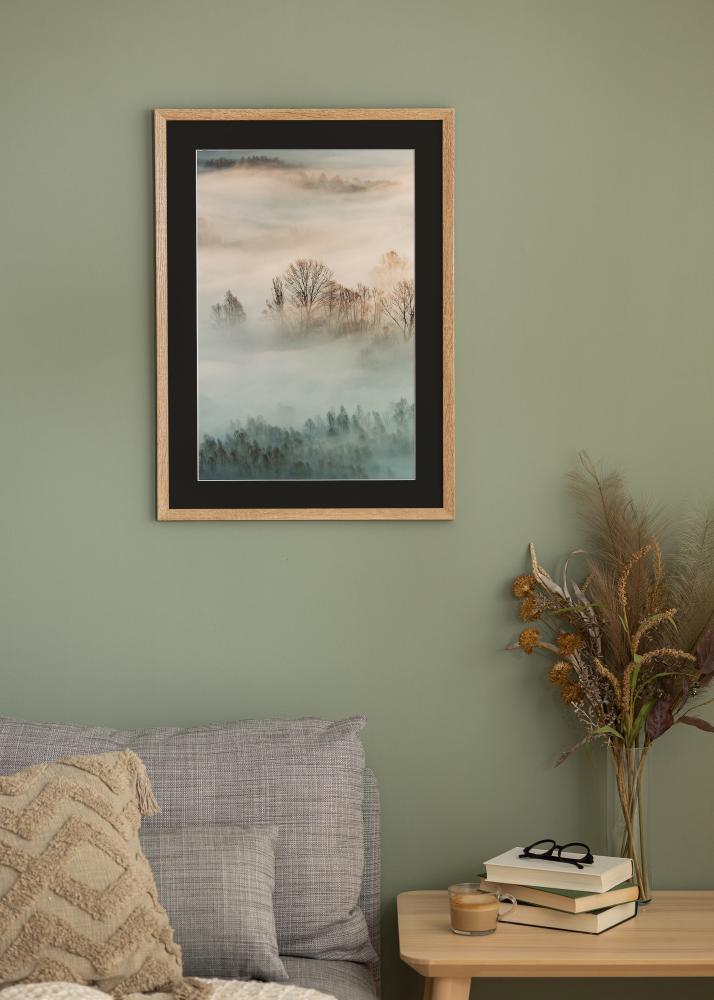 Kehys Fiorito Vaalea Tammi 30x40 cm - Paspatuuri Musta 21x30 cm