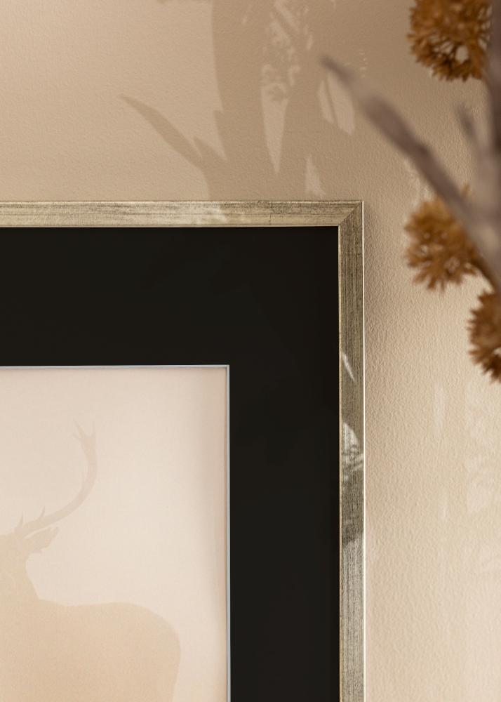 Kehys Galant Hopea 40x50 cm - Paspatuuri Musta 12x16 tuumaa