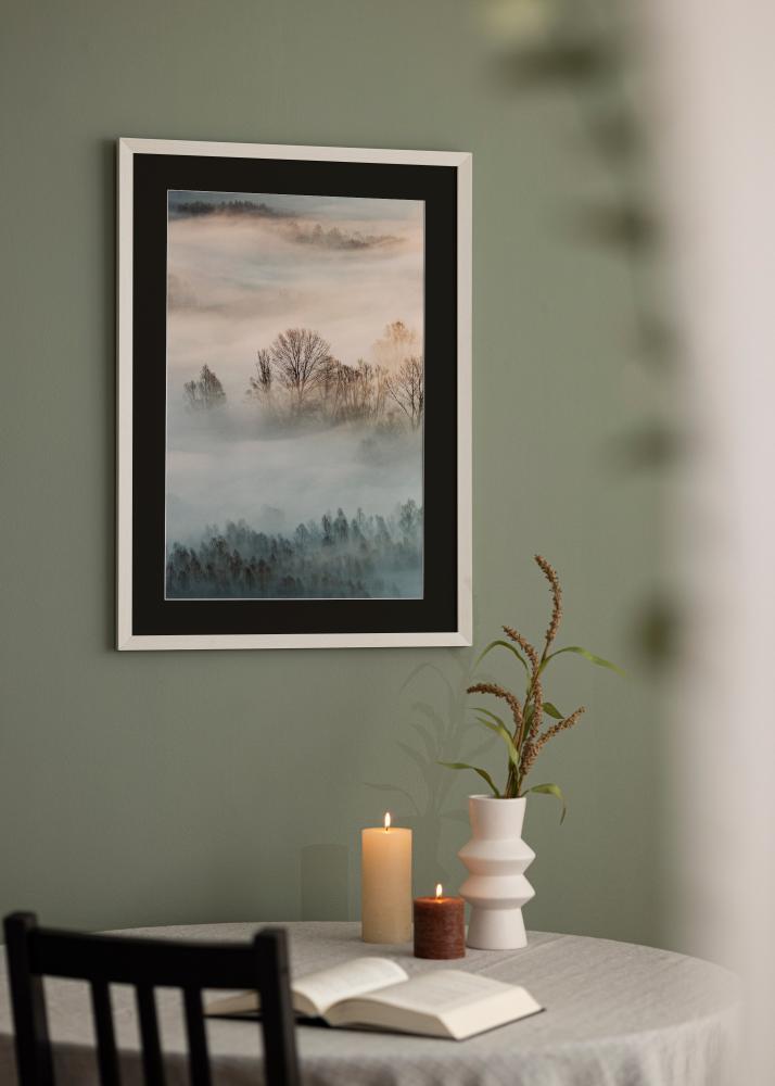 Kehys Fiorito Valkoinen 40x60 cm - Paspatuuri Musta 25x50 cm