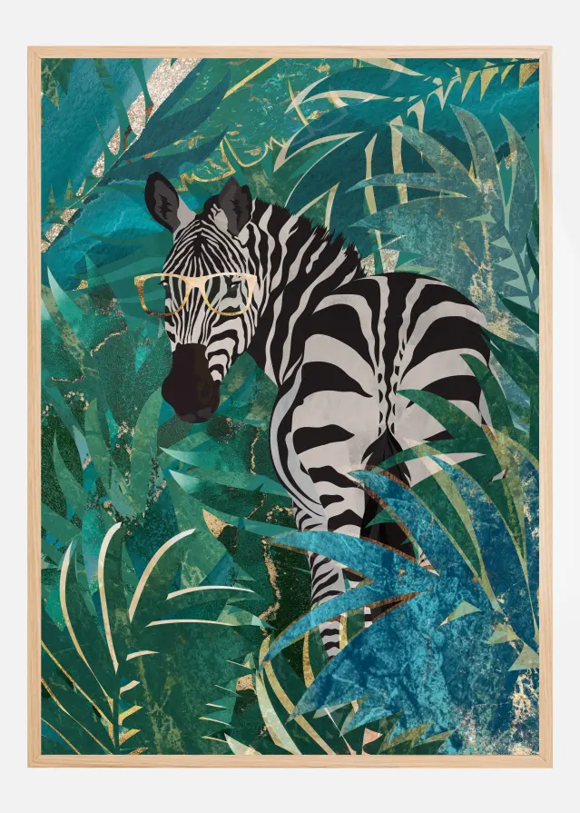Zebra in the jungle II Juliste