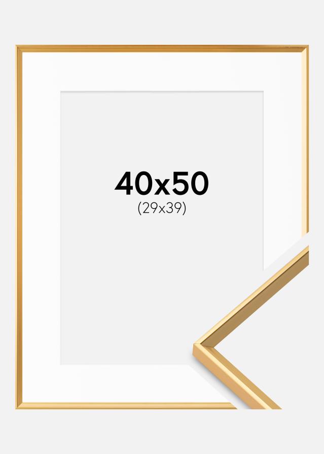 Kehys Desire Kullanvärinen 40x50 cm - Passepartout Valkoinen 30x40 cm