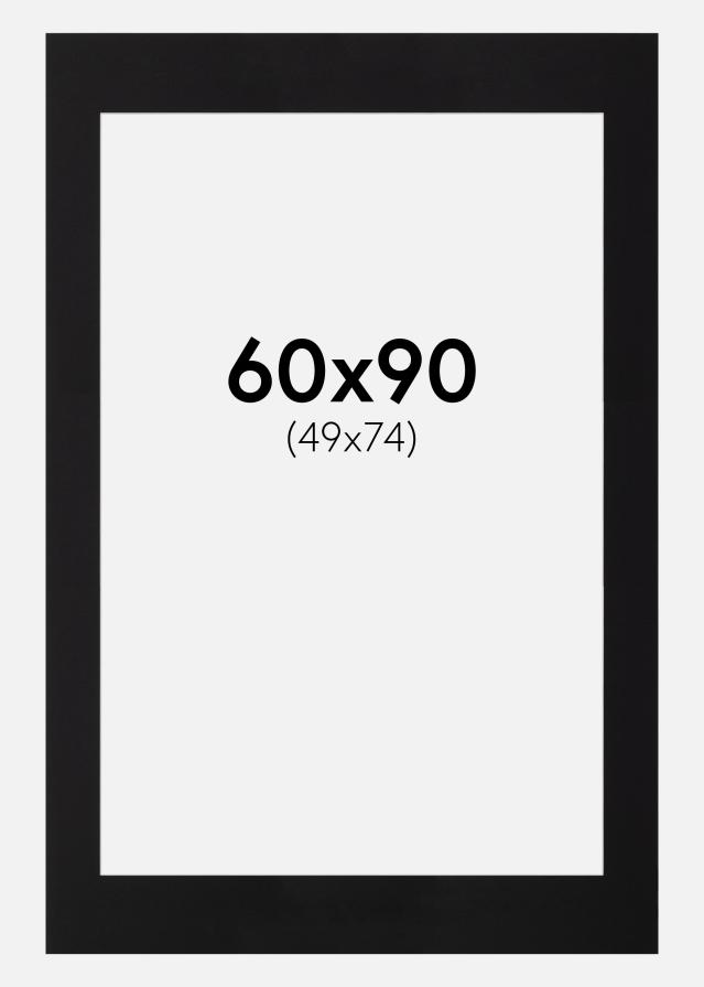 Paspatuuri Musta Standard (Valkoinen Keskus) 60x90 cm (49x74)