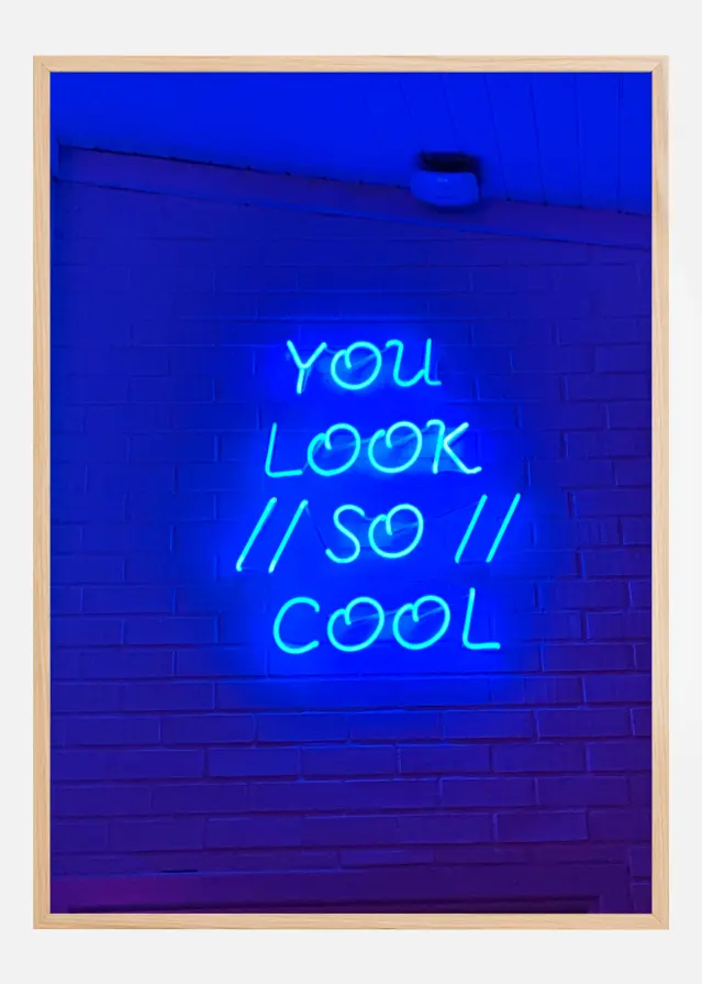 Blue Neon Sign Juliste