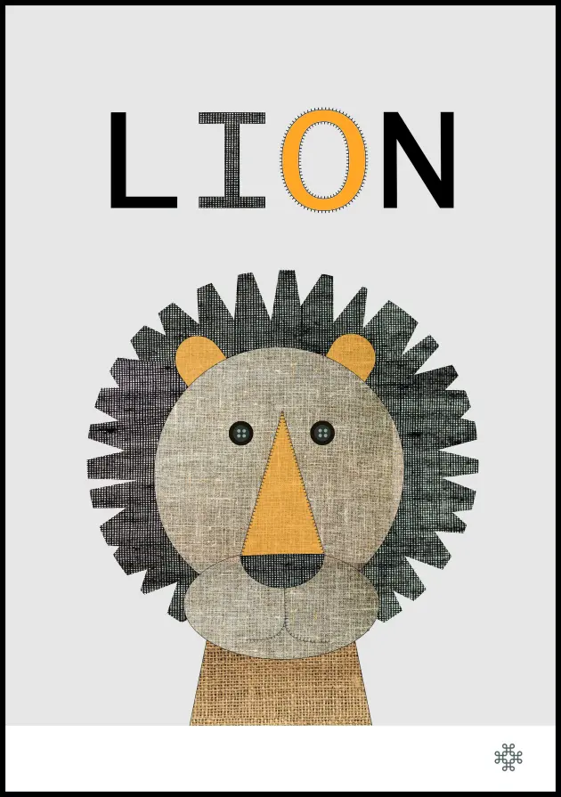 Fabric lion Juliste