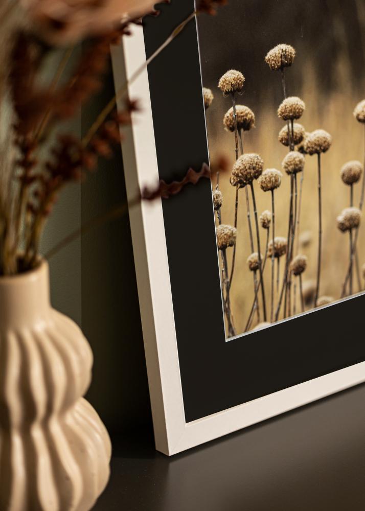 Kehys Selection Valkoinen 70x100 cm - Passepartout Musta 62x93 cm