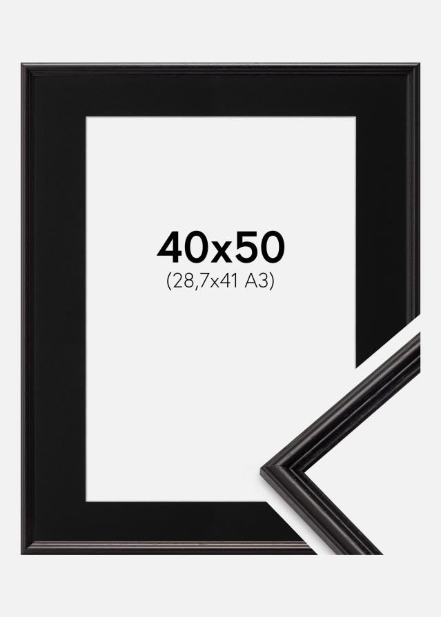 Kehys Horndal Musta 40x50 cm - Paspatuuri Musta 29,7x42 cm (A3)