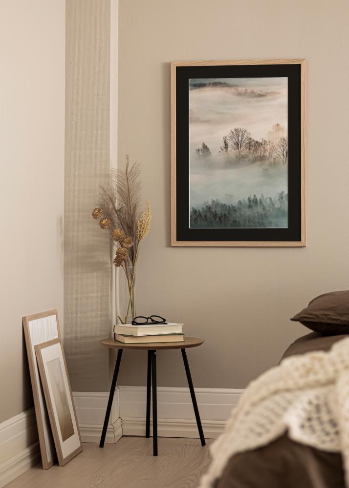 Kehys Oak Wood 45x60 cm - Passepartout Musta 32x45 cm