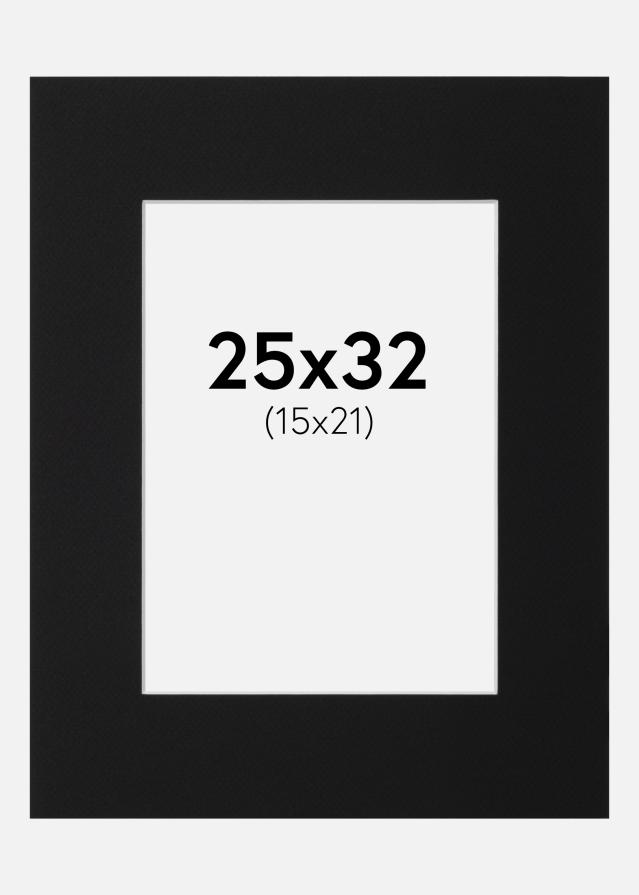 Paspatuuri Musta Standard (Valkoinen keskus) 25x32 cm (15x21)