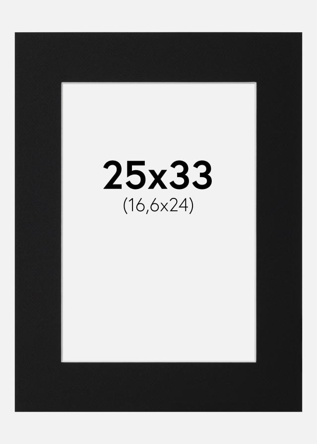 Paspatuuri Musta Standard (Valkoinen keskus) 25x33 cm (16,6x24)