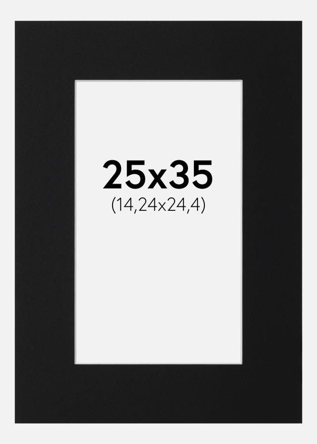 Paspatuuri Musta Standard (Valkoinen keskus) 25x35 cm (14,24x24,4)