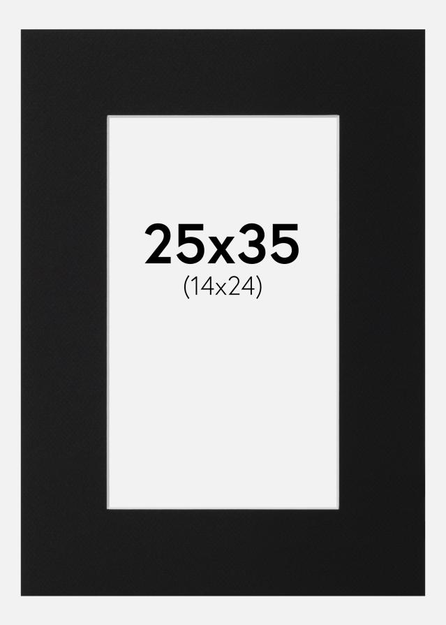 Paspatuuri Musta Standard (Valkoinen keskus) 25x35 cm (14x24)