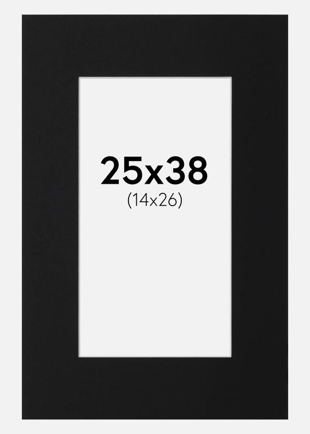 Paspatuuri Musta Standard (Valkoinen keskus) 25x38 cm (14x26)