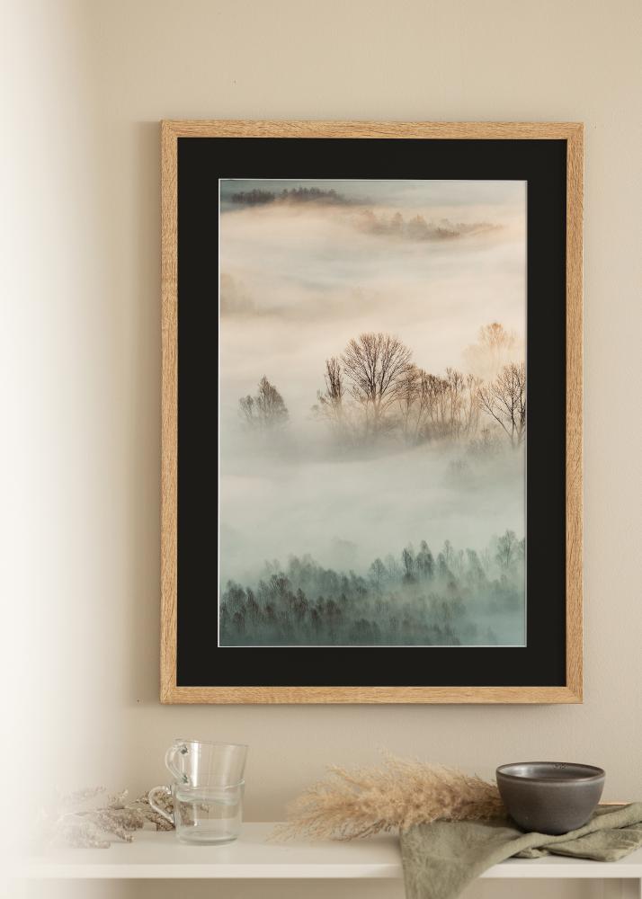 Kehys Fiorito Vaalea Tammi 30x40 cm - Paspatuuri Musta 21x30 cm