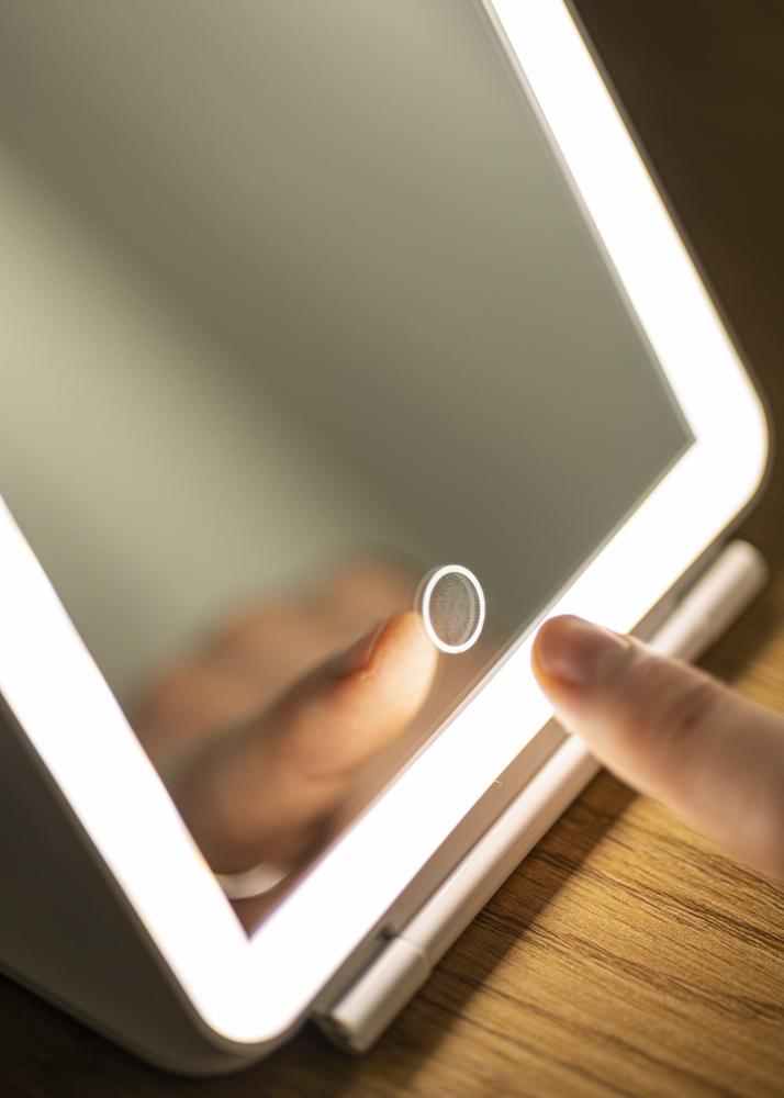 KAILA Meikkipeili Travel LED Ladattava Valkoinen 14x20 cm