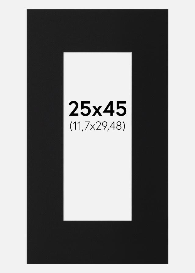 Paspatuuri Musta Standard (Valkoinen keskus) 25x45 cm (11,7x29,48)