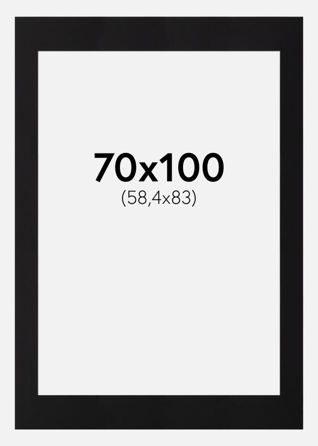 Paspatuuri Musta Standard (Valkoinen Keskus) 70x100 cm (58,4x83 - A1)