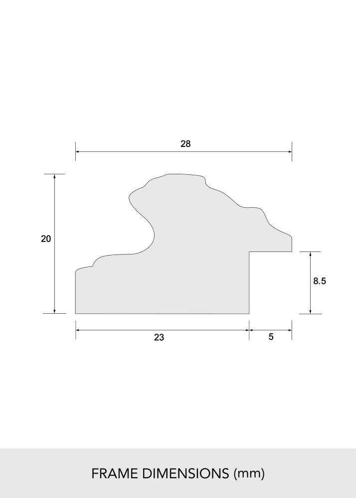 Kehys Swirl Akryylilasi Kulta 30x40 cm