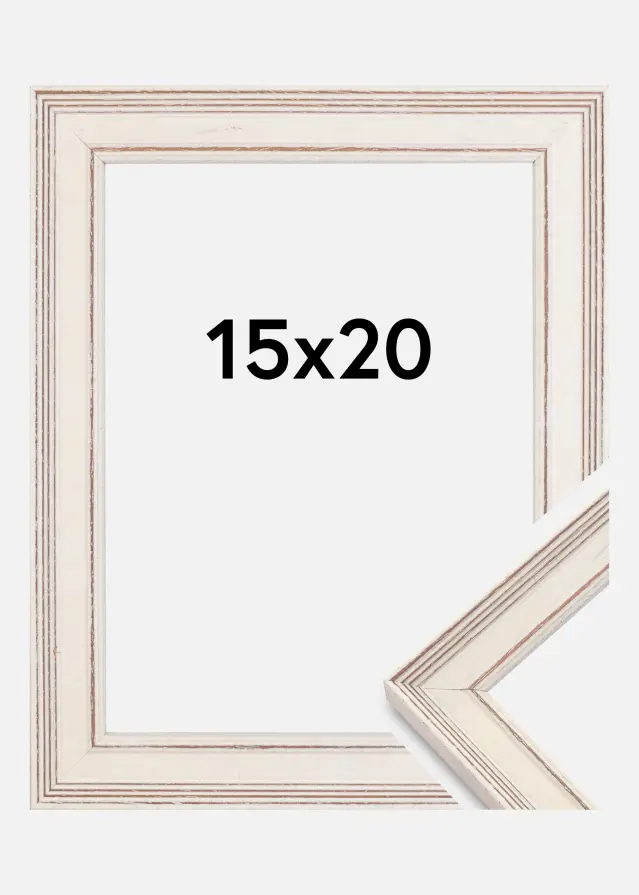 Kehys Shabby Chic Valkoinen 15x20 cm