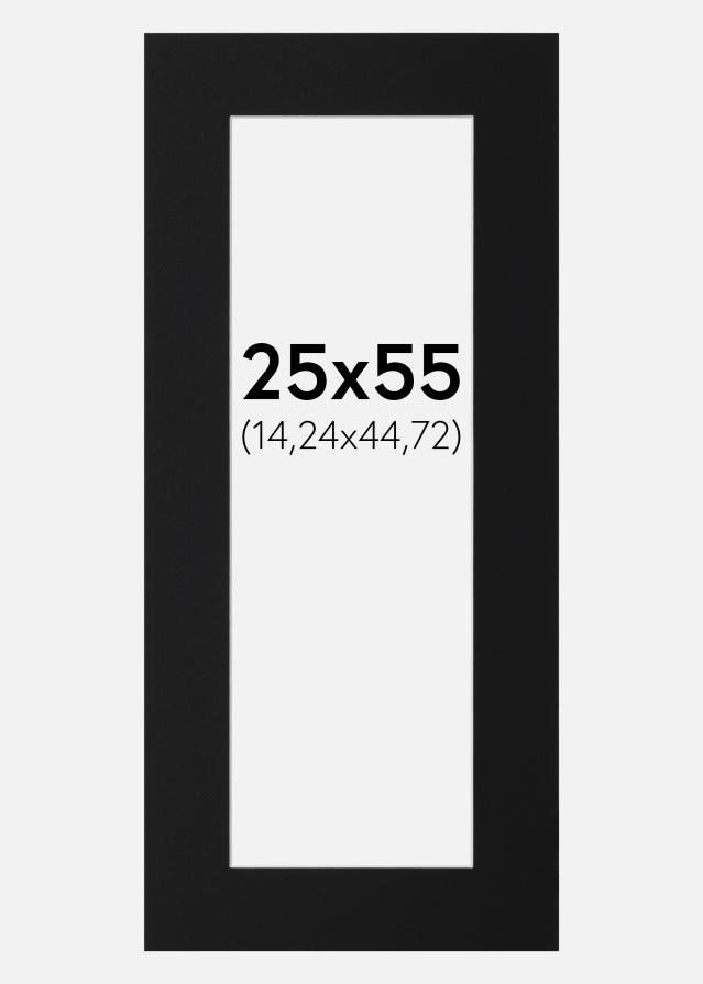 Paspatuuri Musta Standard (Valkoinen keskus) 25x55 cm (14,24x44,72)