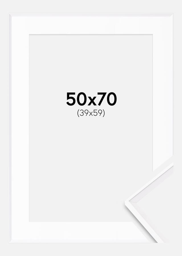 Kehys Desire Valkoinen 50x70 cm - Passepartout Valkoinen 40x60 cm
