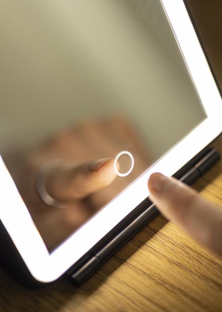 KAILA Meikkipeili Travel LED Ladattava Musta 14x20 cm